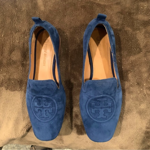 Tory Burch Blue Suede Loafers - Picture 9 of 13